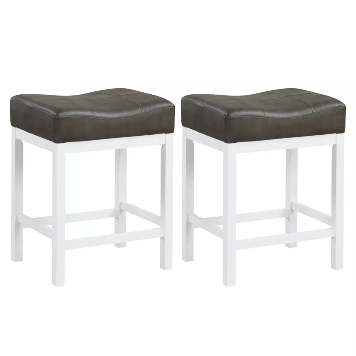 2er-Set Barhocker mit gepolstertem Sitz