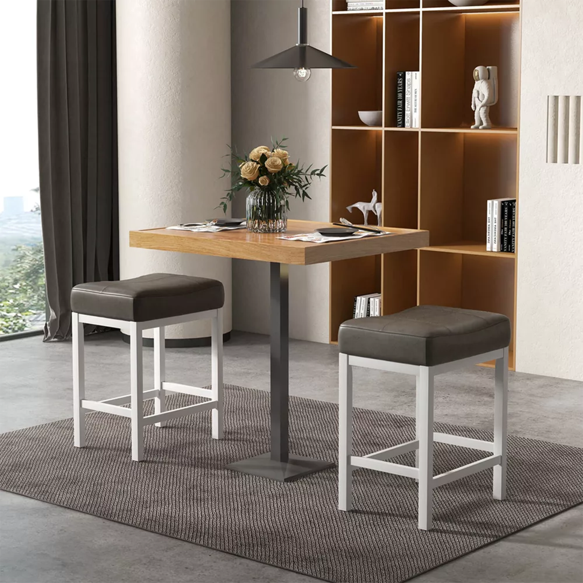 2er-Set Barhocker mit gepolstertem Sitz