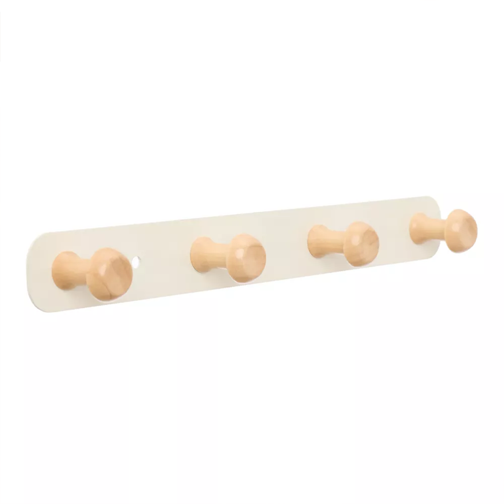 Wandkleiderhakenleiste aus Holz und Aluminiumlegierung